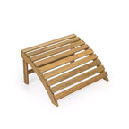 Saranac 2-Piece Traditional Rustic Acacia Wood Adirondack Chair with Detachable Ottoman- JONATHAN Y
