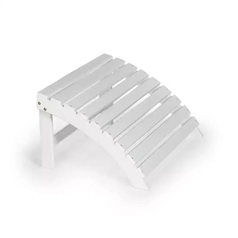 Saranac 2-Piece Traditional Rustic Acacia Wood Adirondack Chair with Detachable Ottoman- JONATHAN Y