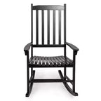 Seagrove Farmhouse Classic Slat-Back 350-LBS Support Acacia Wood Outdoor Rocking Chair- JONATHAN Y