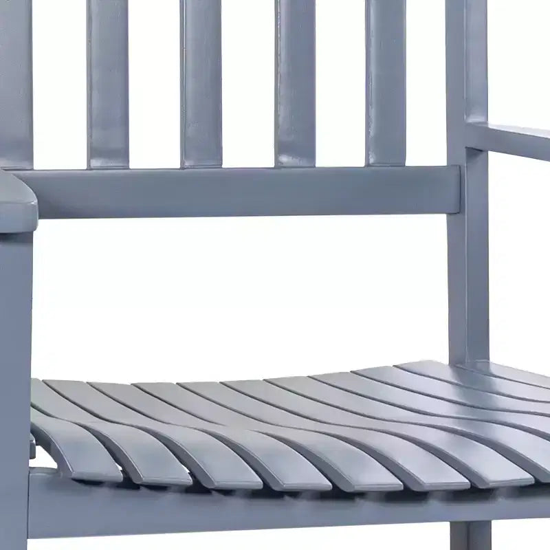 Seagrove Farmhouse Classic Slat-Back 350-LBS Support Acacia Wood Outdoor Rocking Chair- JONATHAN Y