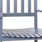 Seagrove Farmhouse Classic Slat-Back 350-LBS Support Acacia Wood Outdoor Rocking Chair- JONATHAN Y