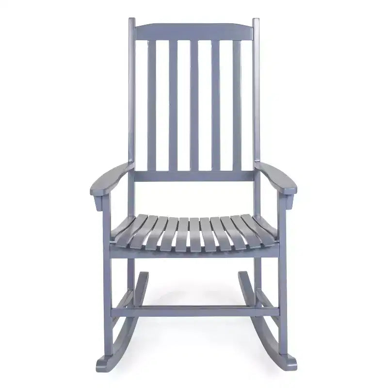 Seagrove Farmhouse Classic Slat-Back 350-LBS Support Acacia Wood Outdoor Rocking Chair- JONATHAN Y