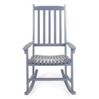 Seagrove Farmhouse Classic Slat-Back 350-LBS Support Acacia Wood Outdoor Rocking Chair- JONATHAN Y