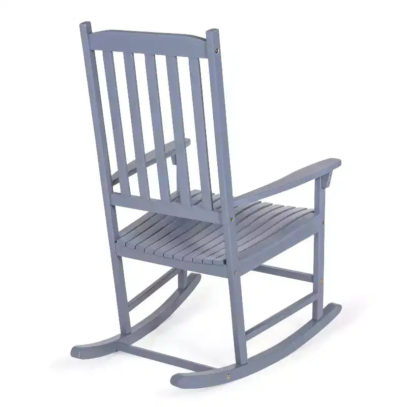 Seagrove Farmhouse Classic Slat-Back 350-LBS Support Acacia Wood Outdoor Rocking Chair- JONATHAN Y