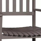Seagrove Farmhouse Classic Slat-Back 350-LBS Support Acacia Wood Outdoor Rocking Chair- JONATHAN Y