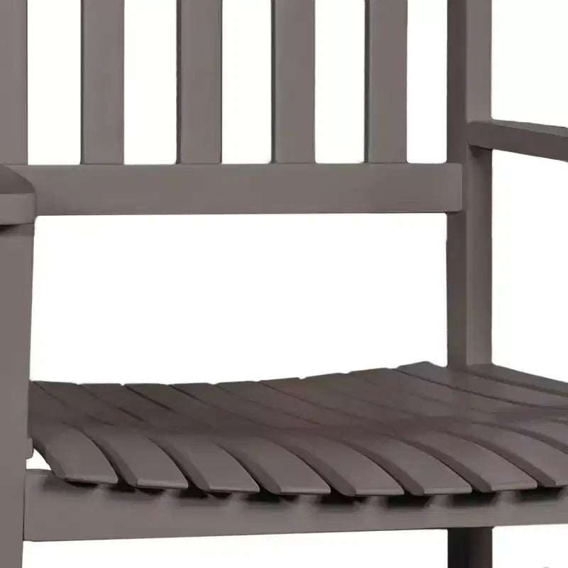 Seagrove Farmhouse Classic Slat-Back 350-LBS Support Acacia Wood Outdoor Rocking Chair- JONATHAN Y