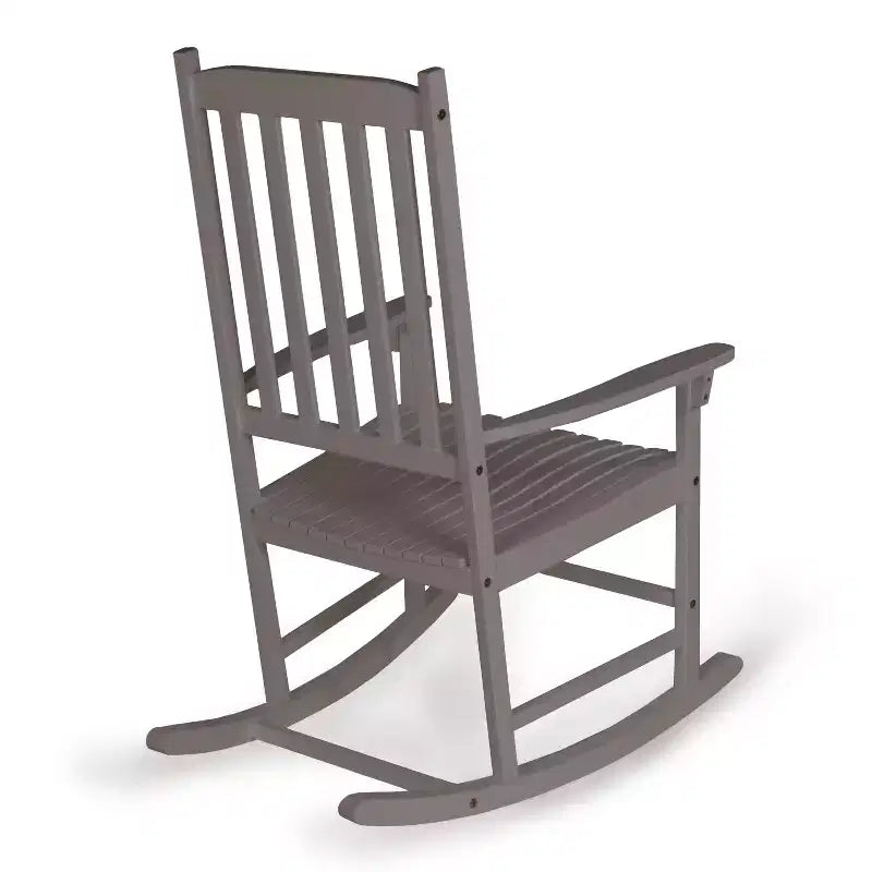 Seagrove Farmhouse Classic Slat-Back 350-LBS Support Acacia Wood Outdoor Rocking Chair- JONATHAN Y