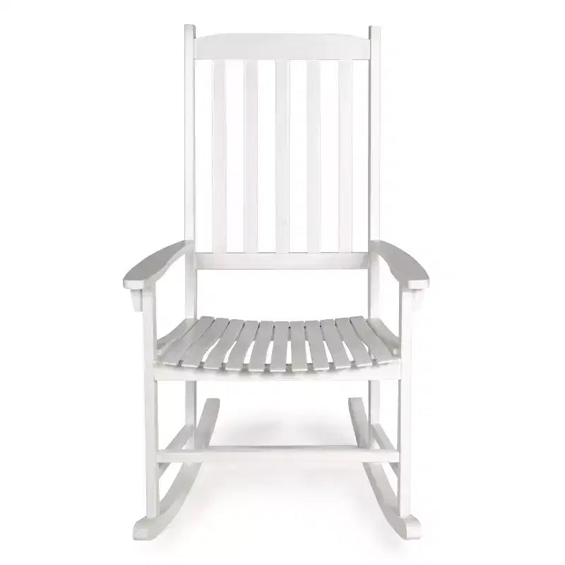 Seagrove Farmhouse Classic Slat-Back 350-LBS Support Acacia Wood Outdoor Rocking Chair- JONATHAN Y