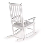 Seagrove Farmhouse Classic Slat-Back 350-LBS Support Acacia Wood Outdoor Rocking Chair- JONATHAN Y