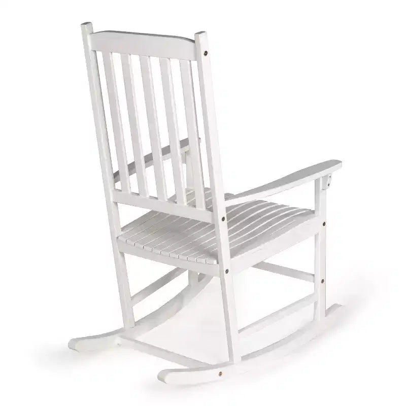 Seagrove Farmhouse Classic Slat-Back 350-LBS Support Acacia Wood Outdoor Rocking Chair- JONATHAN Y