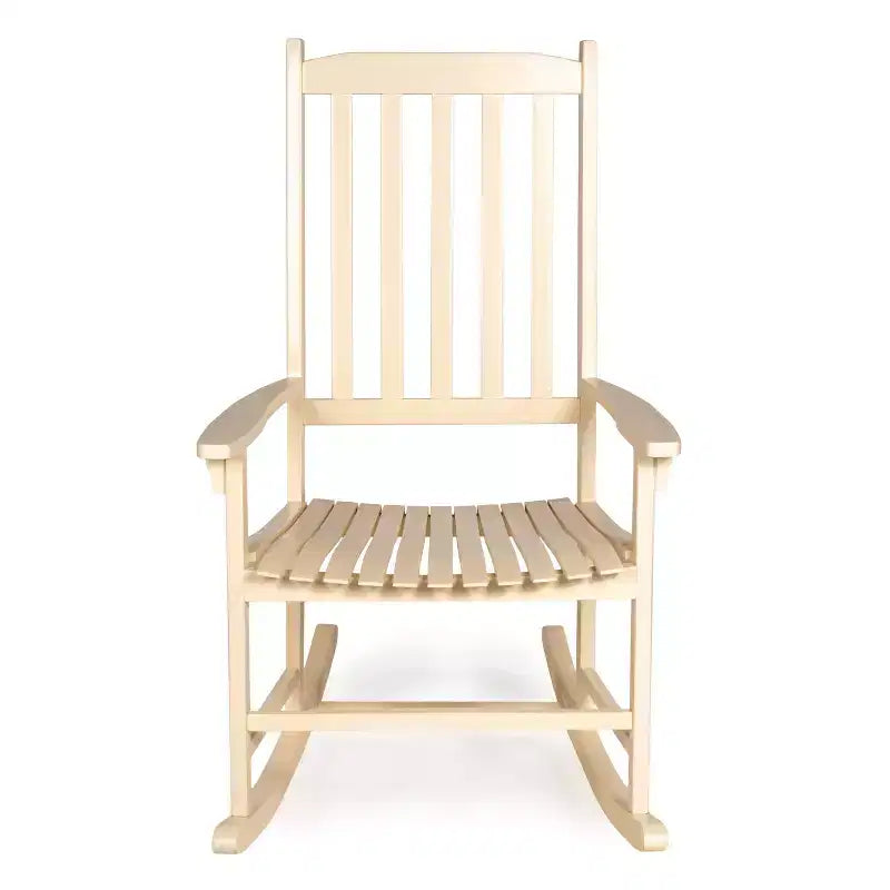Seagrove Farmhouse Classic Slat-Back 350-LBS Support Acacia Wood Outdoor Rocking Chair- JONATHAN Y