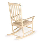 Seagrove Farmhouse Classic Slat-Back 350-LBS Support Acacia Wood Outdoor Rocking Chair- JONATHAN Y