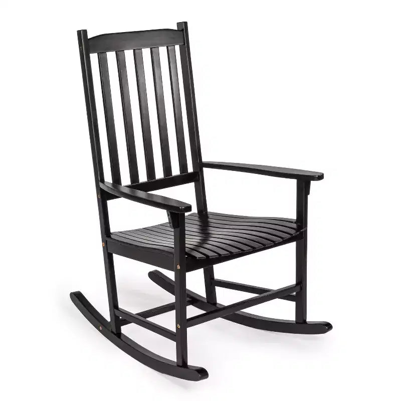Sedia a Dondolo da Esterno Seagrove Farmhouse Classic Slat-Back in Legno di Acacia, Supporto 160 kg - JONATHAN Y