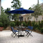 Flash Furniture Sedie pieghevoli da esterno Brazos Series 4 pz con materiale Flex Comfort e struttura in metallo
