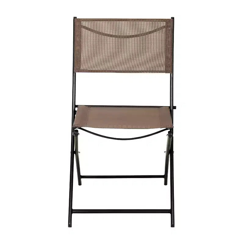 Flash Furniture Sedie pieghevoli da esterno Brazos Series 4 pz con materiale Flex Comfort e struttura in metallo