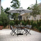 Flash Furniture Sedie pieghevoli da esterno Brazos Series 4 pz con materiale Flex Comfort e struttura in metallo