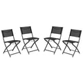 Flash Furniture Sedie pieghevoli da esterno Brazos Series 4 pz con materiale Flex Comfort e struttura in metallo