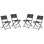 Flash Furniture Sedie pieghevoli da esterno Brazos Series 4 pz con materiale Flex Comfort e struttura in metallo