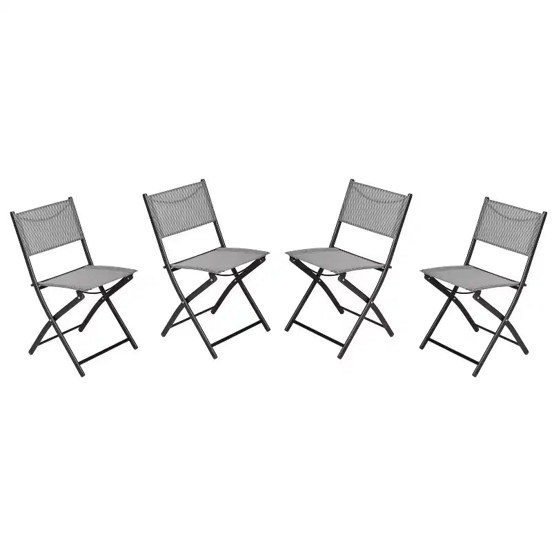 Flash Furniture Sedie pieghevoli da esterno Brazos Series 4 pz con materiale Flex Comfort e struttura in metallo