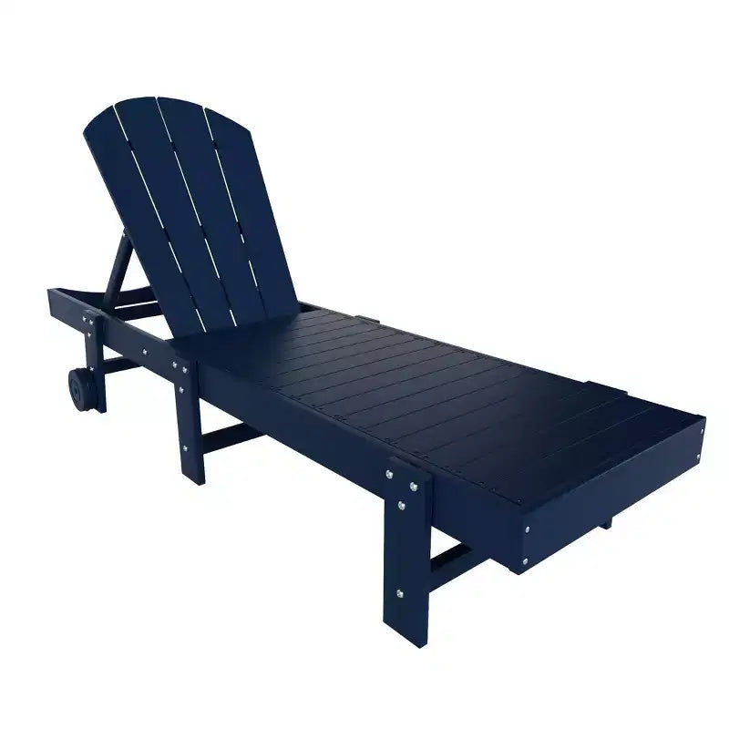 WestinTrends Malibu 2 Piece Adirondack Poly Reclining Chaise Lounge With Wheels