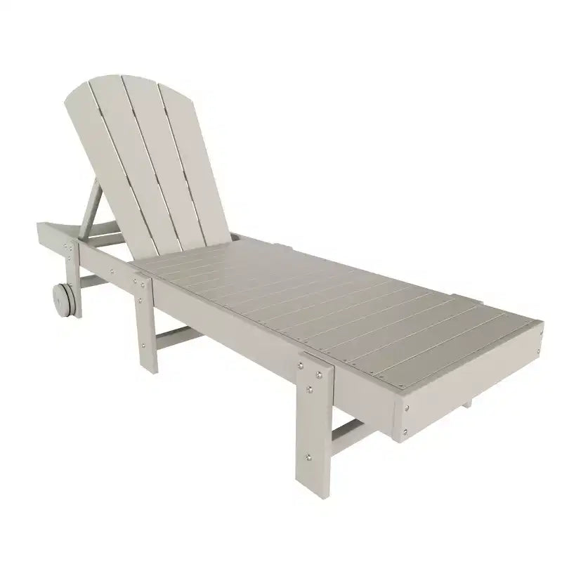 WestinTrends Malibu 2 Piece Adirondack Poly Reclining Chaise Lounge With Wheels