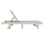 WestinTrends Malibu 2 Piece Adirondack Poly Reclining Chaise Lounge With Wheels