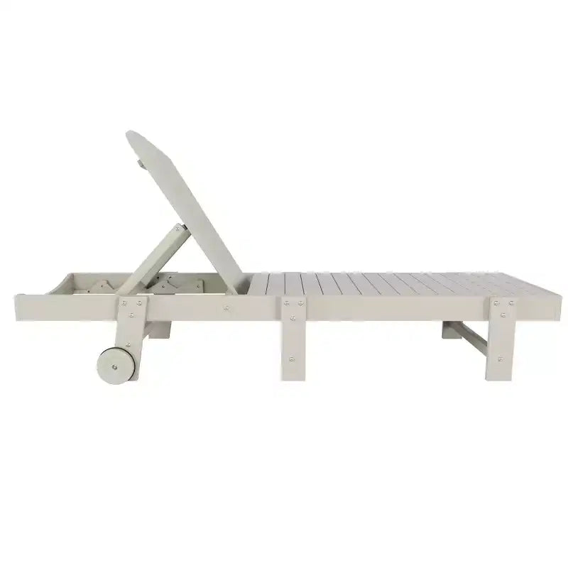 WestinTrends Malibu 2 Piece Adirondack Poly Reclining Chaise Lounge With Wheels