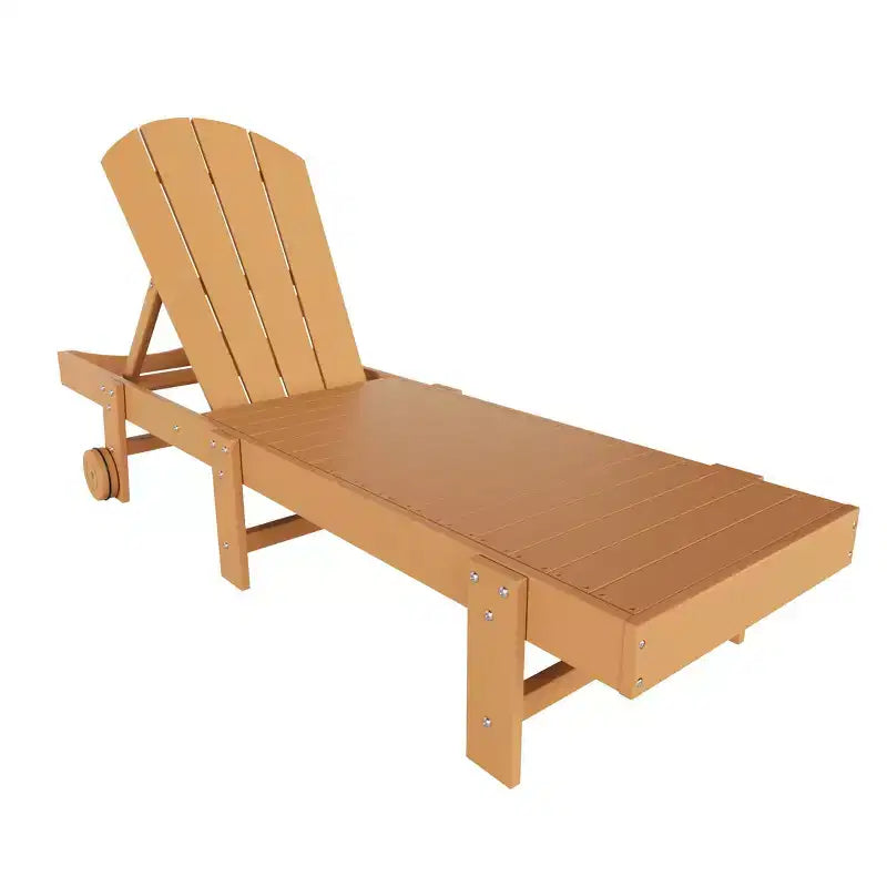 WestinTrends Malibu 2 Piece Adirondack Poly Reclining Chaise Lounge With Wheels