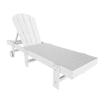 WestinTrends Malibu 2 Piece Adirondack Poly Reclining Chaise Lounge With Wheels