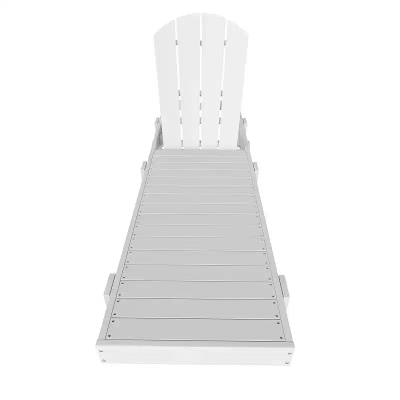 WestinTrends Malibu 2 Piece Adirondack Poly Reclining Chaise Lounge With Wheels