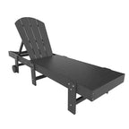 WestinTrends Malibu 2 Piece Adirondack Poly Reclining Chaise Lounge With Wheels