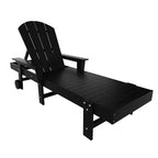 WestinTrends Malibu Sdraio reclinabile Adirondack a 3 pezzi con braccioli e ruote