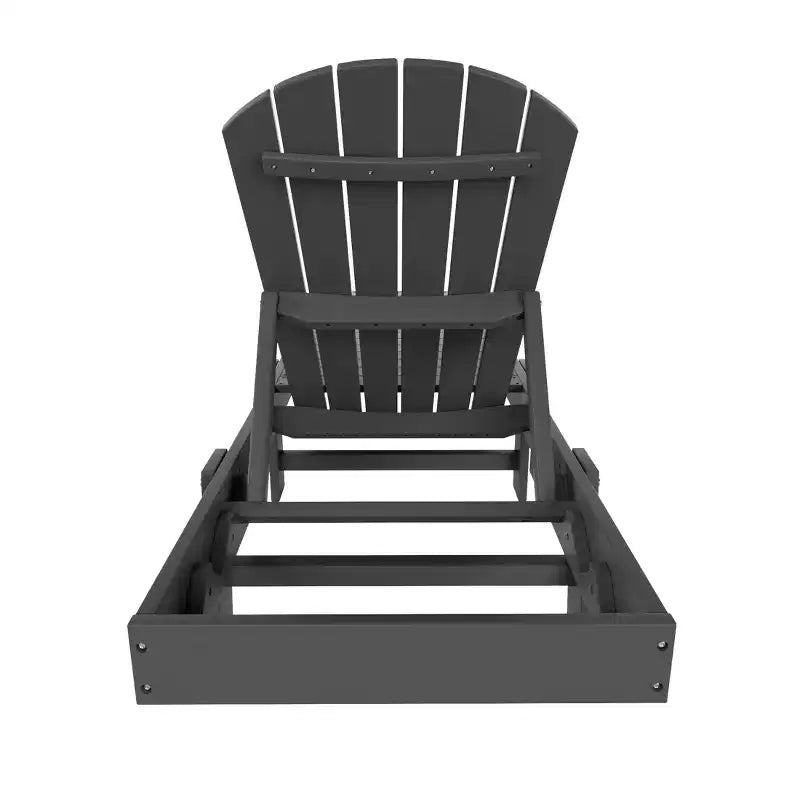 WestinTrends Dylan Classic Adirondack Poly Reclining Chaise Lounge (Set of 2pcs)