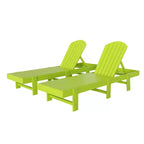 WestinTrends Dylan Classic Adirondack Poly Reclining Chaise Lounge (Set of 2pcs)