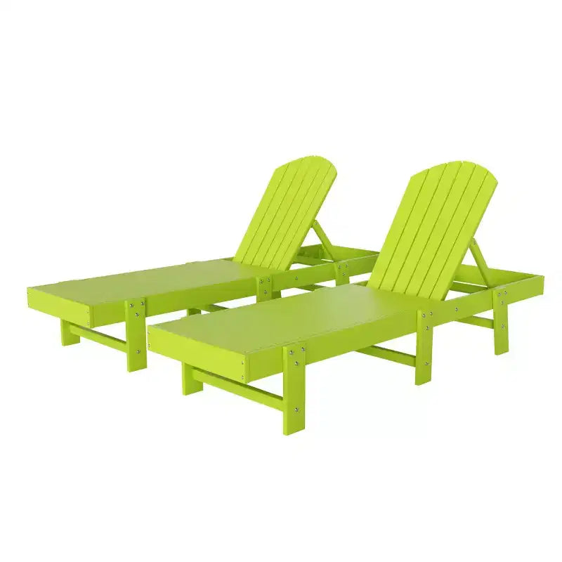 WestinTrends Dylan Classic Adirondack Poly Reclining Chaise Lounge (Set of 2pcs)