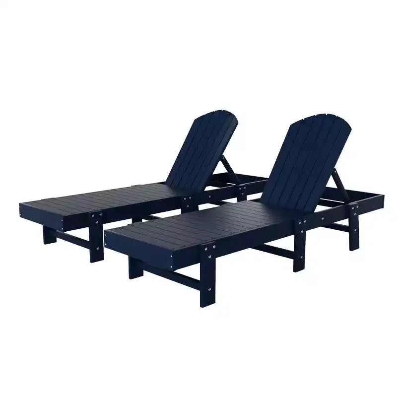WestinTrends Dylan Classic Adirondack Poly Reclining Chaise Lounge (Set of 2pcs)
