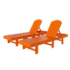 WestinTrends Dylan Classic Adirondack Poly Reclining Chaise Lounge (Set of 2pcs)