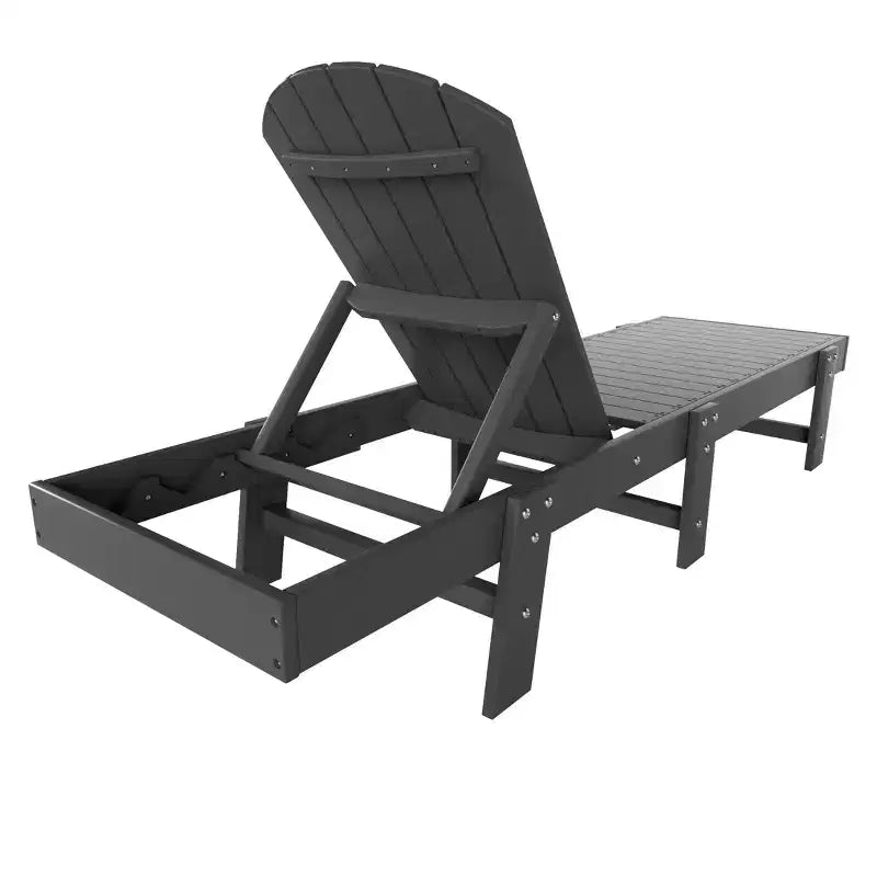 WestinTrends Dylan 3 Piece Adirondack Poly Reclining Chaise Lounge