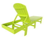 WestinTrends Dylan 3 Piece Adirondack Poly Reclining Chaise Lounge