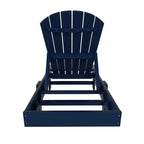 WestinTrends Dylan 3 Piece Adirondack Poly Reclining Chaise Lounge