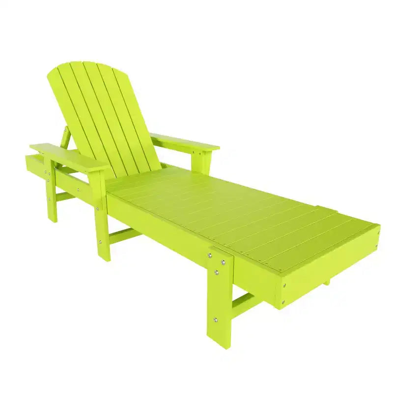 WestinTrends Dylan 3 Piece Adirondack Poly Reclining Chaise Lounge With Arms