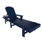 WestinTrends Dylan 3 Piece Adirondack Poly Reclining Chaise Lounge With Arms