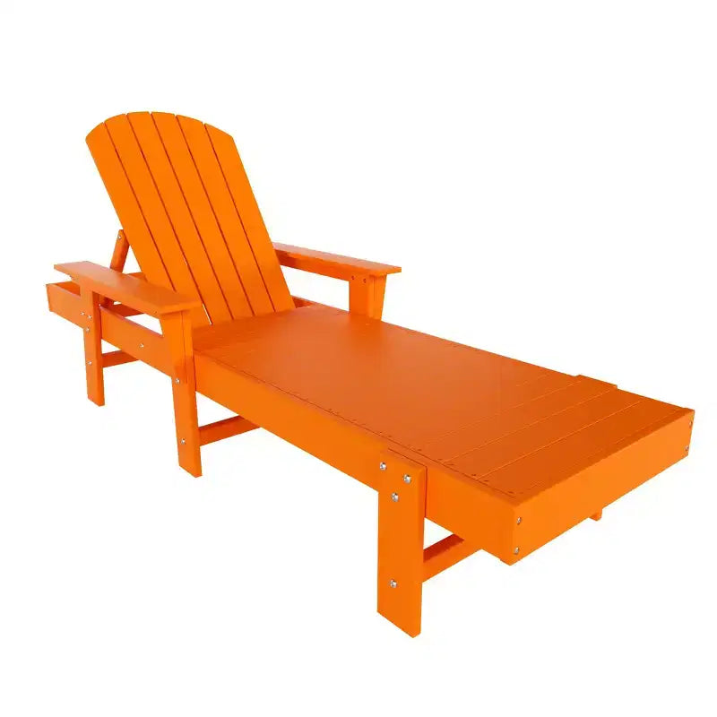 WestinTrends Dylan 3 Piece Adirondack Poly Reclining Chaise Lounge With Arms