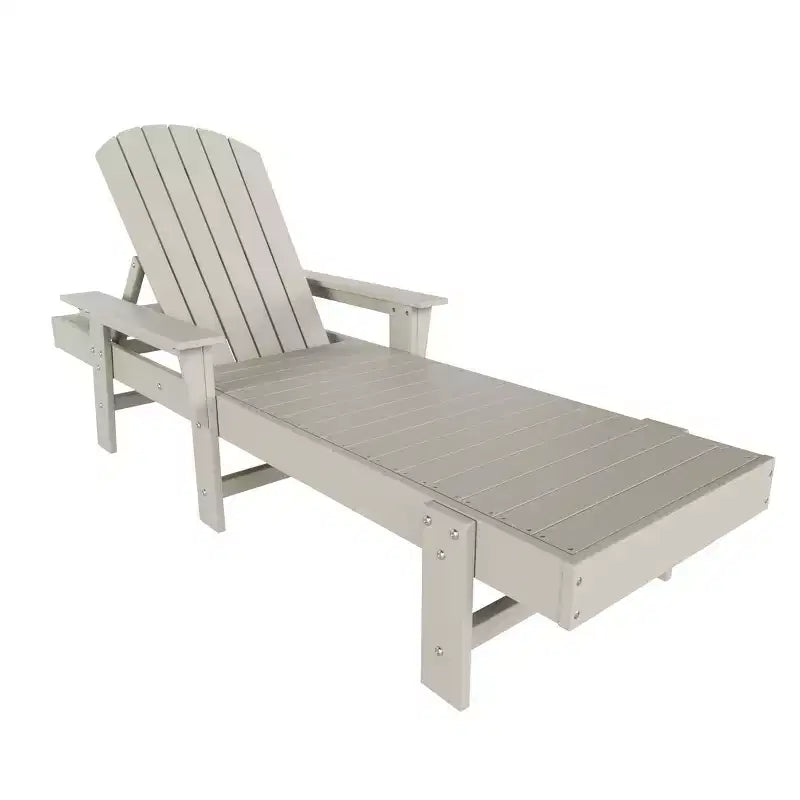 WestinTrends Dylan 3 Piece Adirondack Poly Reclining Chaise Lounge With Arms