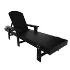 WestinTrends Dylan 3 Piece Adirondack Poly Reclining Chaise Lounge With Arms