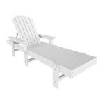 WestinTrends Dylan 2 Piece Adirondack Poly Reclining Chaise Lounge With Arms