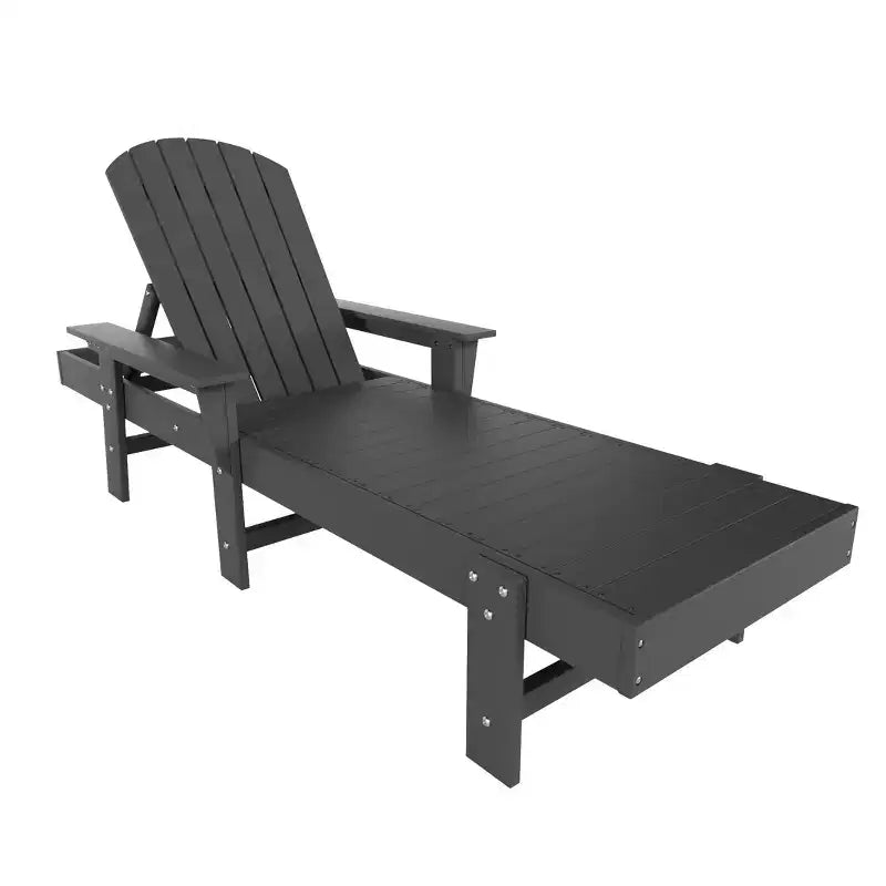 WestinTrends Dylan 2 Piece Adirondack Poly Reclining Chaise Lounge With Arms