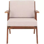 Dryad Chair W/ Cushions Indoor/Outdoor - PAT7324 - Natural/Light Grey - Safavieh