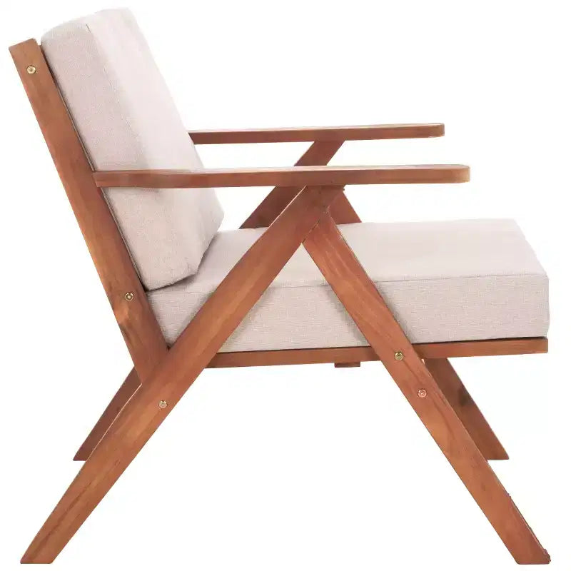 Dryad Chair W/ Cushions Indoor/Outdoor - PAT7324 - Natural/Light Grey - Safavieh