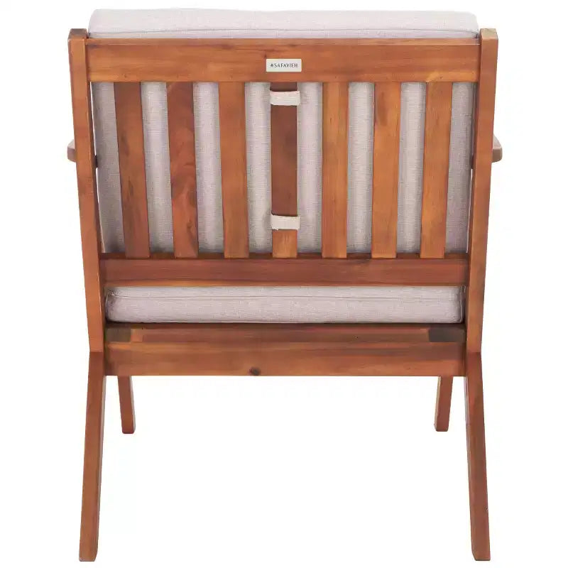 Dryad Chair W/ Cushions Indoor/Outdoor - PAT7324 - Natural/Light Grey - Safavieh